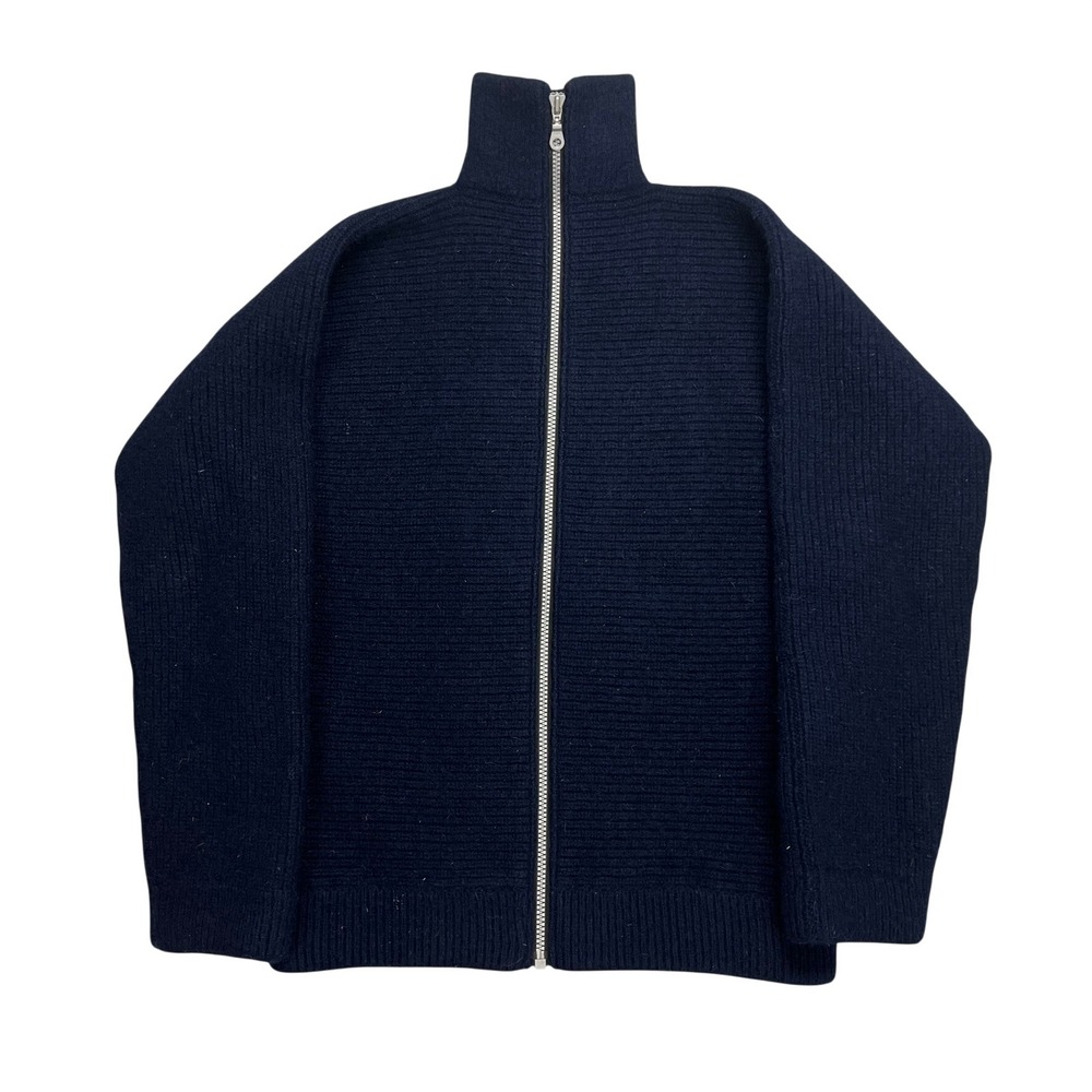 Dachstein Woolwear Mens XXL Navy Full Zip Boiled Wool Sweater Austria Vintage - Picture 2 of 10